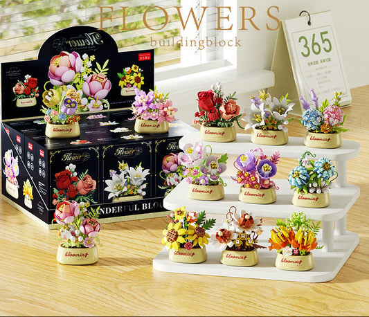 Compatible LEGO Rose Building Blocks Plant Toy