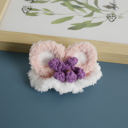 Cartoon Handmade Woven Hair Clips Adorable Kids Hair Accessories