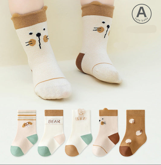 Cartoon Cotton Baby Socks Comfortable Mid-Calf Socks
