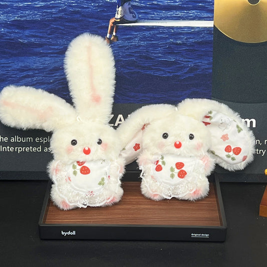 Cute Handmade Rabbit Plush Keychain with Screeching Sound