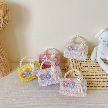 Kids' Pearl Handbag Cute Rabbit Design Fashion Accessories