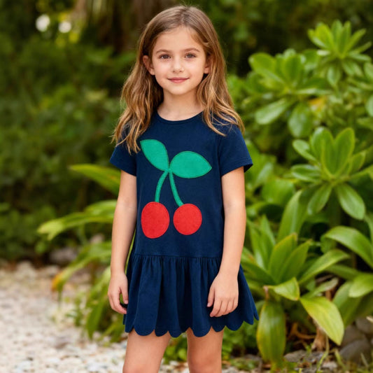 Girls' Cartoon Princess Dress Soft Cotton Summer Outfit
