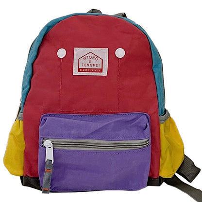 Kids Canvas Backpack Casual Lightweight Double Shoulder Bag
