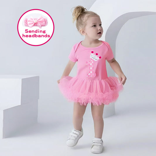 Summer Princess Dress For Baby Girls - Cotton Cartoon Style