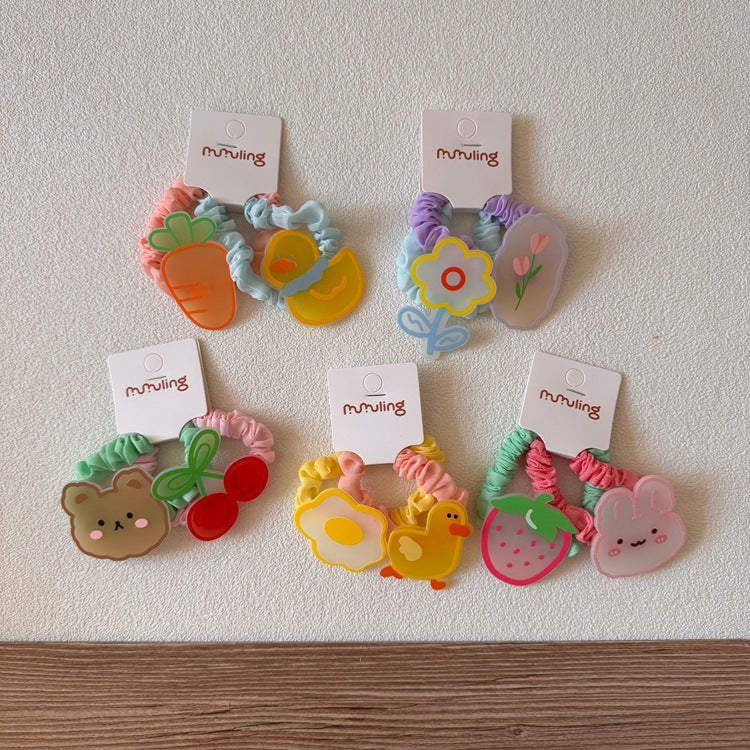 Cartoon Acrylic Hair Clips for Kids - Cute Animal Designs
