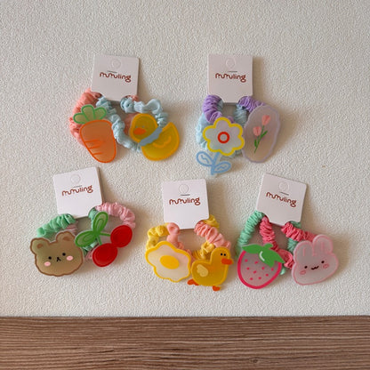 Cartoon Acrylic Hair Clips for Kids - Cute Animal Designs