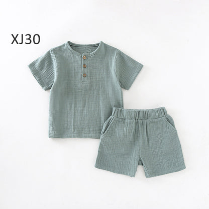 Comfortable Breathable Short Sleeve Short Set for Kids
