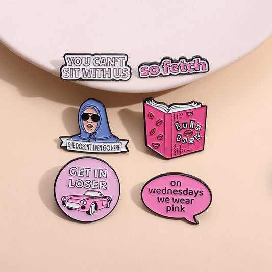 Creative Fashion Geometric Letter Brooches for Women