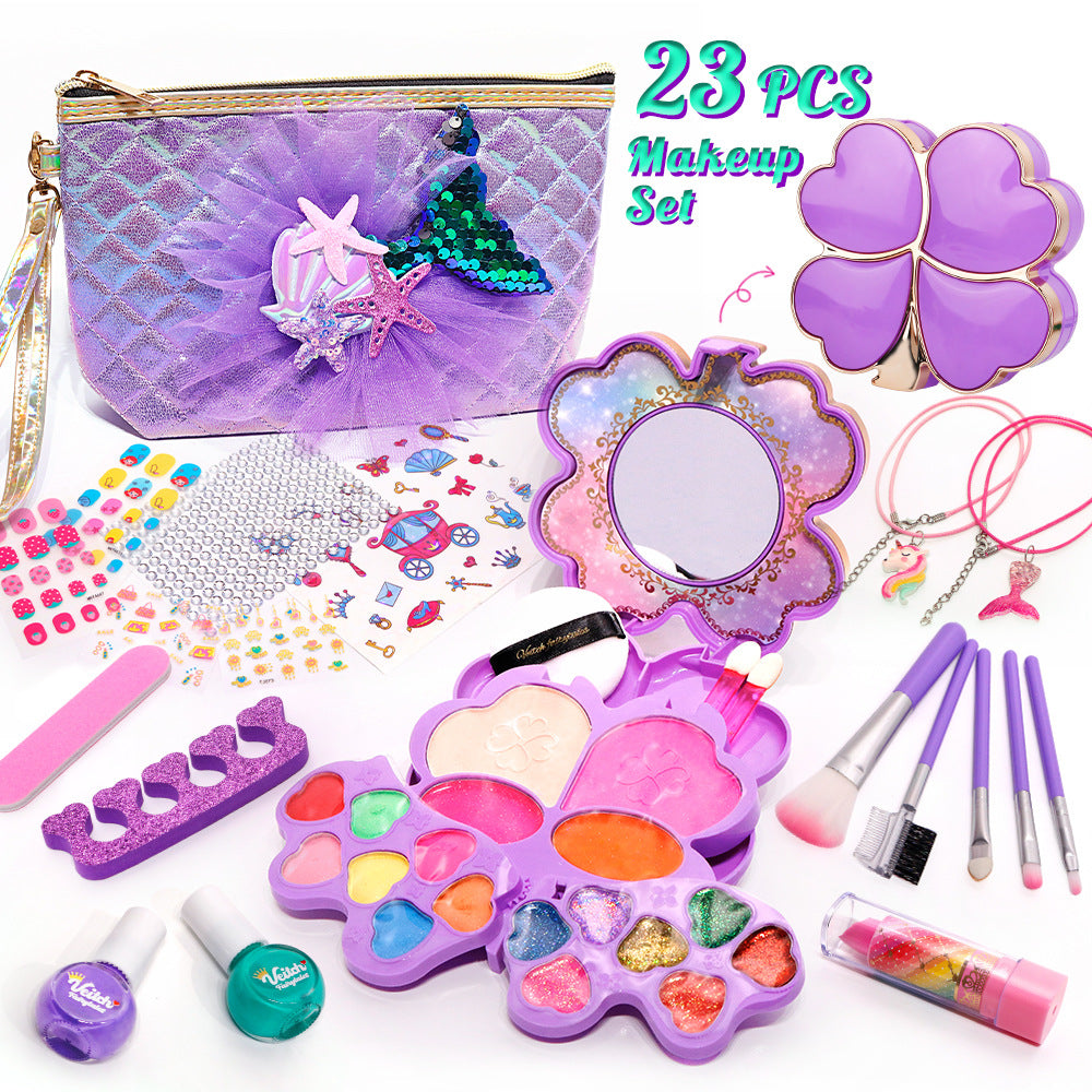 Girls' Makeup Play Set with Stylish Handbag
