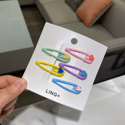 Colorful Oil Drip Hair Clips for Kids
