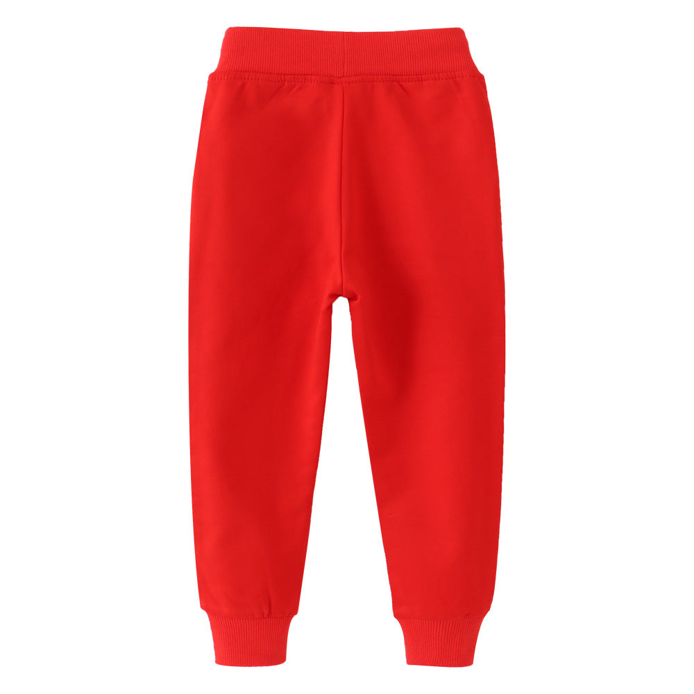 Kids Casual Jogger Pants Cotton Soft Winter Trousers
