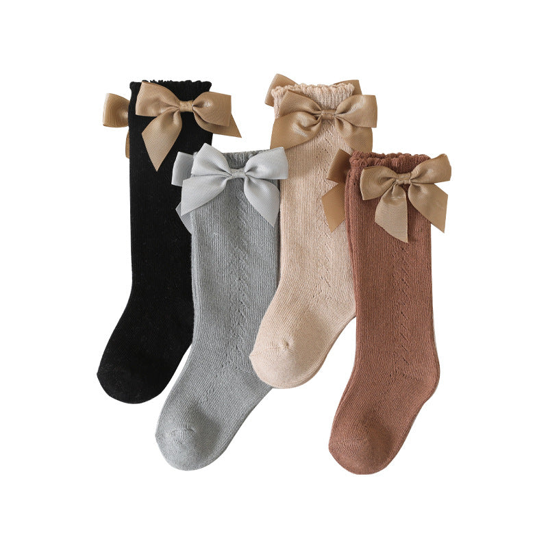 Princess Butterfly Bow Mid-Calf Socks for Girls