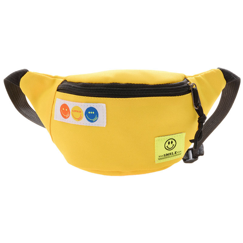 Trendy Smiley Face Kids Waist Bag Casual Crossbody Shoulder Bag
