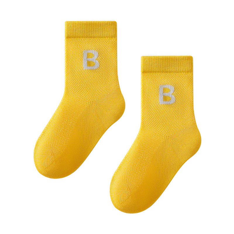 Children's Basketball Socks Cartoon Design Breathable Antimicrobial Mid-Calf Socks