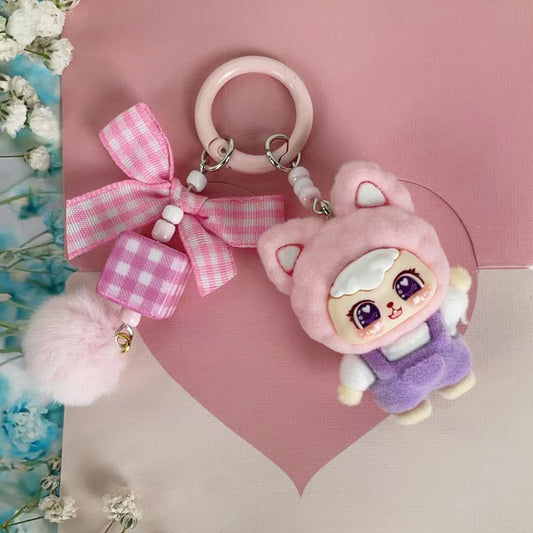 Cute Cat Keychain Charm - Adorable Fruit Cat Accessories