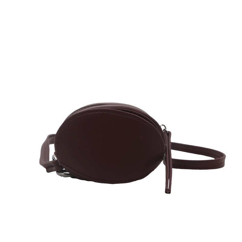 Oval Shaped Retro Women’s Box Bag with Makeup Mirror