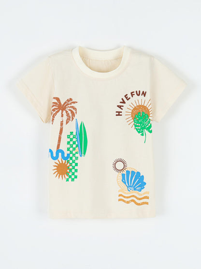 Trendy Cartoon Print Short Sleeve T-Shirt for Boys