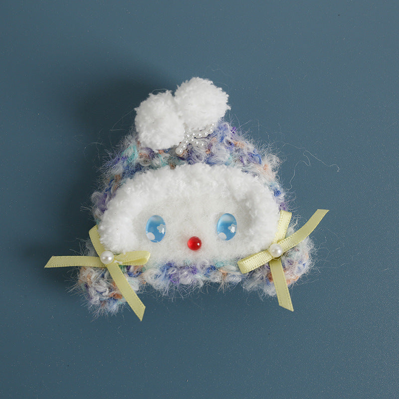 Cartoon Handmade Woven Hair Clips Adorable Kids Hair Accessories