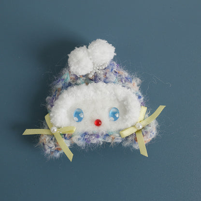 Cartoon Handmade Woven Hair Clips Adorable Kids Hair Accessories