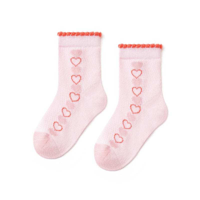 Cartoon Animal Mid-Calf Socks For Kids - Lightweight Cotton