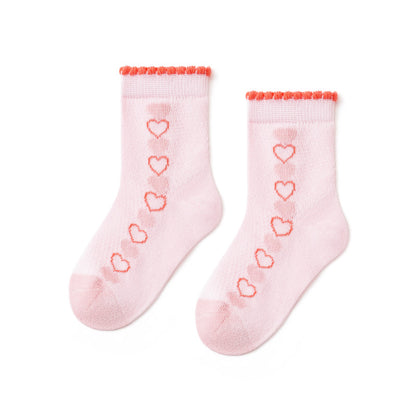 Cartoon Animal Mid-Calf Socks For Kids - Lightweight Cotton