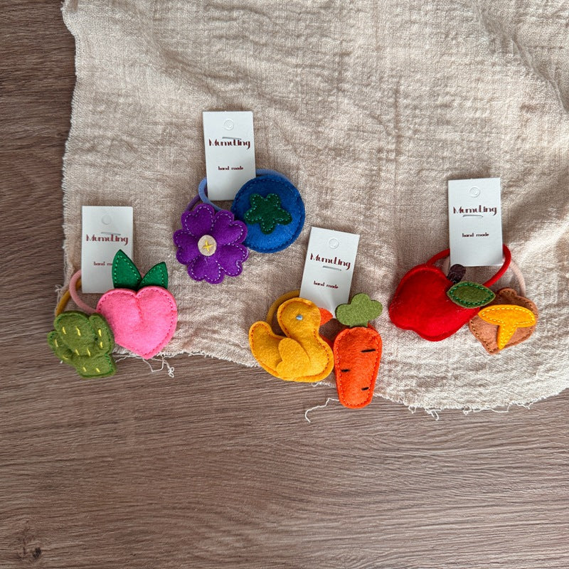 Kids Cute Yellow Duck Hair Accessories Set